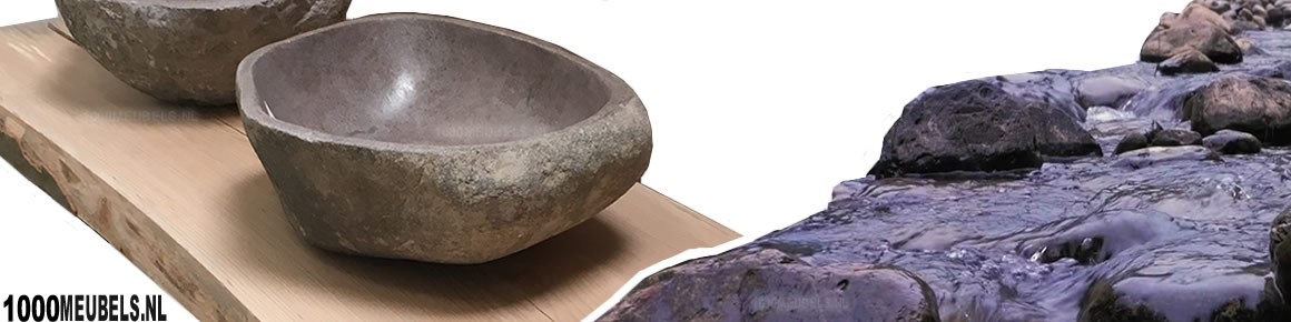 Riviersteen wasbak