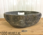Riviersteen wasbak 40...50cm x 30...40cm x 15cm
