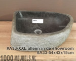 Riviersteen wasbak 40...50cm x 30...40cm x 15cm