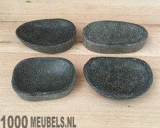 Natuursteen zeephouder voor bij riviersteen wasbak