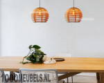 Houten hanglamp model Omega - Ø30 Houten hanglamp model Omega - Ø30