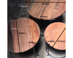 Salontafel set van 3 Stijlvol Rond Teak Trio