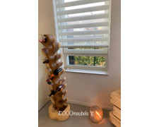 Massief houten wijnrek suarhout paal 18 flessen